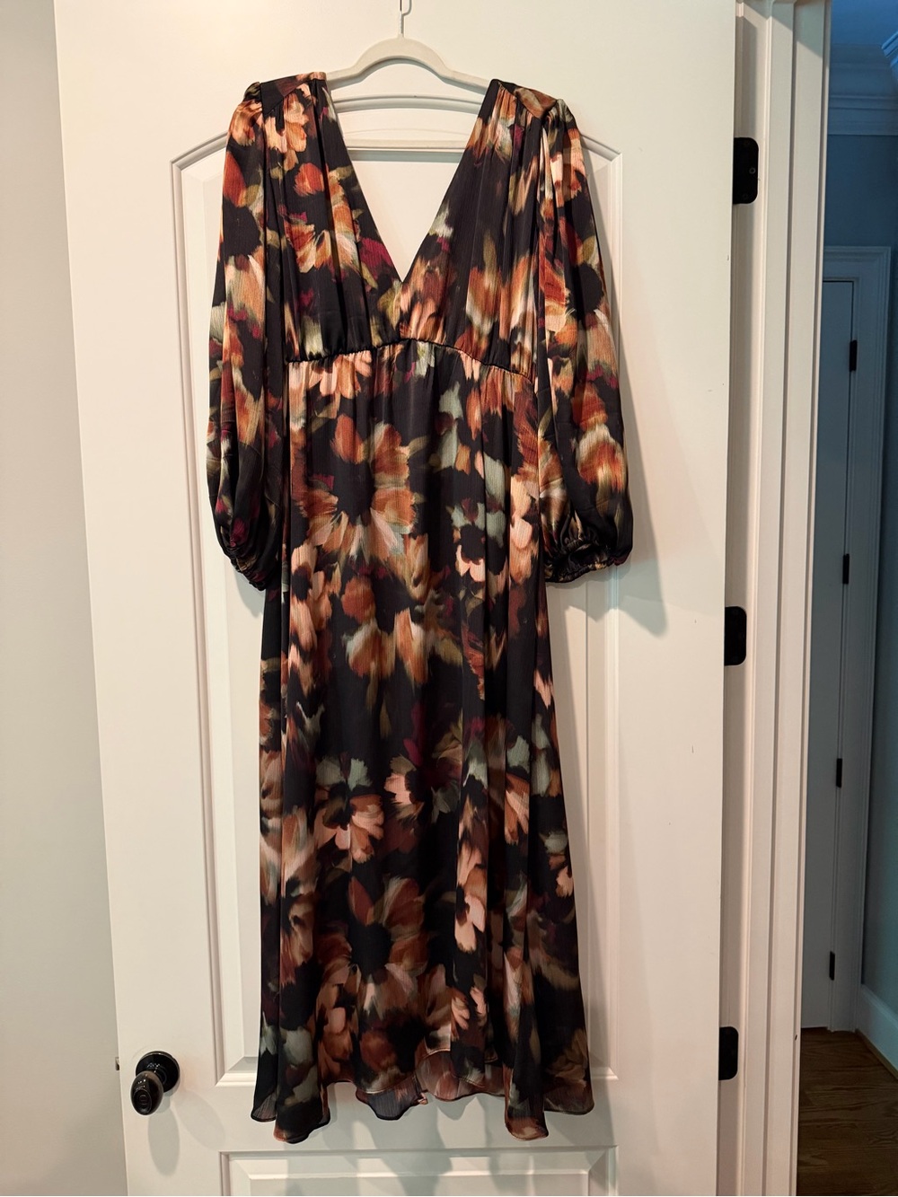 CeCe Black Multi Floral Maxi Dress